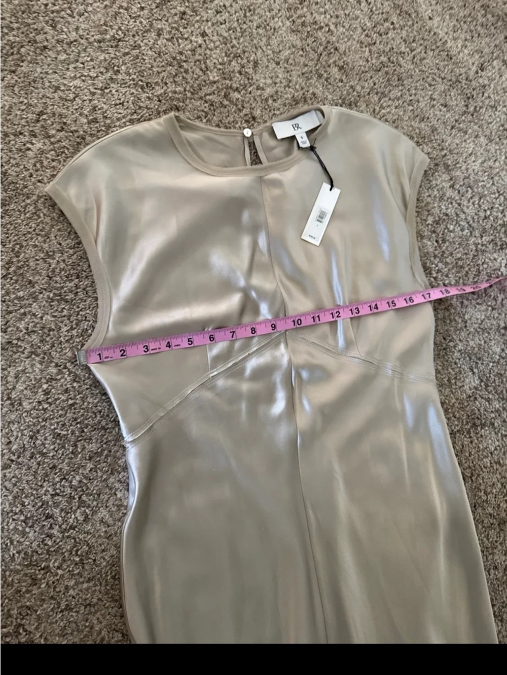 NWT BANANA REPUBLIC CLAUDETTE SILK MIDI DRESS SIZE SMALL - Picture 10 of 12